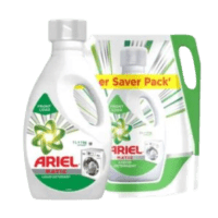 Ariel Matic Liquid Detergent Front Load 1 L & Liquid Detergent Front Load Pouch 2 L Combo