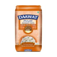 Daawat Pulav Basmati Rice 1Kg| Pearly slender Grains| Cooked Grain Upto 18mm*| Long & Fluffy Pulav Rice