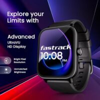Fastrack Limitless Glide Advanced UltraVU HD Display|BT Calling|ATS Chipset|100+ Sports Modes & Watchfaces|Calculator|Voice Assistant|in-Built Games|24 * 7 HRM|IP68 Smartwatch