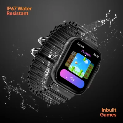 Fire-Boltt Gladiator 1.96" Biggest Display Smart Watch with Bluetooth Calling, Voice Assistant &123 Sports Modes, 8 Unique UI Interactions, SpO2, 24/7 Heart Rate Tracking (Black)