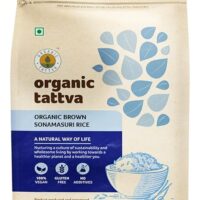 Organic Tattva, Organic Sonamasuri Brown Gluten Free and Unpolished Rice, 5 Kg