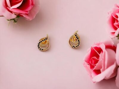 1 Gram Gold - Plated Floral Stud Earring for Women,Girls, Kids