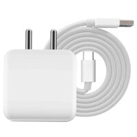 44W Ultra Fast Type-C Charger for vivo iQOO Z5 Charger Original Adapter Like Wall Charger | Mobile Charger | Qualcomm QC 3.0 Quick Charger with 1 Meter Type C USB Data Cable (44W, M-1, WHT)