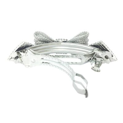 Accessher Studed Back Hair Center Clip with White Rhinestone for Womens and Girls