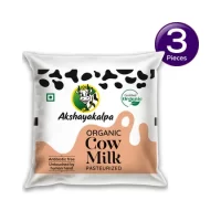 Akshayakalpa Pasteurized Cow Fresh Milk (Pouch) 500 ml Combo