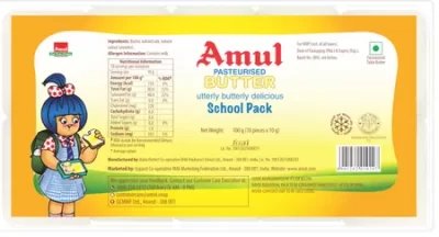 Amul Butter - Pasteurised (School Pack)