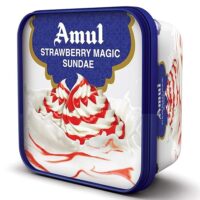 Amul Ice Cream Sundae Strawberry Magic, 1 Litre