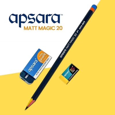Apsara Matt Magic 2.0 Pencil, Writing Pencils With Dual Color Wood & Long-lasting Fun, Hexagonal Body for Strong Grip, Used for Art & Craft, Soft Wood for Easy Sharpening (Pack of 10)