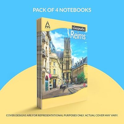 Classmate Notebook - Single Line, 120 Pages, 240 mm x 180 mm - Pack Of 4