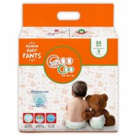 Coo Coo Extra Dry Baby Pullup Diaper Pant Size Small -S (84) Count Upto 4-8 kg Super Absorbent Core Up to 12 Hrs Protection Soft Elastic Waist & Leakage Protection Size Small-S (84 Pieces)/Pack