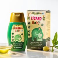 Figaro Baby Massage Oil with Goodness of Natural Olive oil enriched with vitamin E, Dermatologically tested, 400 ml