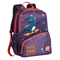 Gear Dino 18L Medium Water Resistant School Bag/Casual Backpack/Daypack/Travel Backpack/Kids Bag for Boys/Girls (Purple)