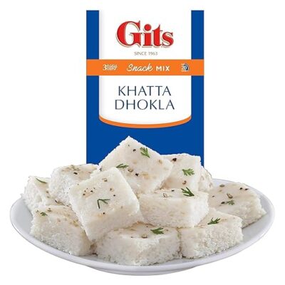 Gits Instant Khatta Dhokla Mix, Makes 100 Per Pack, Pure Veg, Instant Indian Snack Mix, 500g