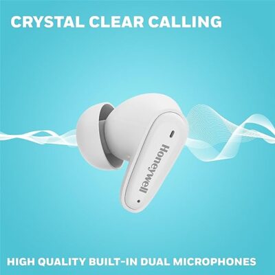 Honeywell Newly Launched Moxie V1100, in-Ear Wireless TWS Earbuds with Digital Battery Display Case, Bluetooth V5.3, 31 Hours of Playtime, 13mm*2 Drivers, Fast Charging, 2 Years Manufacturer Warranty