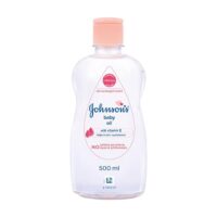 Johnson's Non-Sticky Baby Oil with Vitamin E for Easy Spread and Massage (Clear, 500ml)