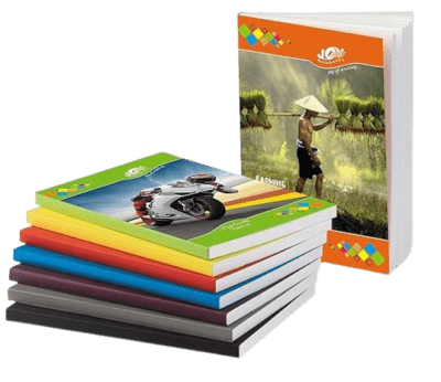 Joy Notebook | UNRULED | Long Size | 400 pages Soft Cover | Pack of 2