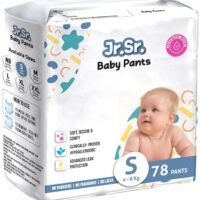 Jr.Sr. baby diaper| Small | 4-8 Kg | 78 Counts | Pack of 1