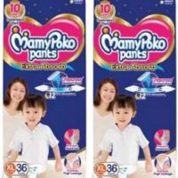 MamyPoko Pants Extra Absorb Baby Diapers XL 36+36 XL (2 Pieces)