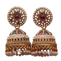 Meira jewellery Antique jhumaki fashion jewellery Traditional jhumakas oxodised gold plated big zumkas for women n girls
