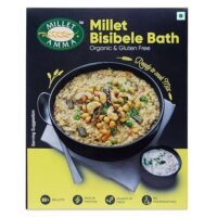 Millet Amma Certified Organic Millet Bisibele Bath Mix | 250 GMS Pack | Easy & Ready to Cook Mix | Healthy and Nutritious Millet Breakfast Mix | Gluten Free | Directions Published on The Back Side
