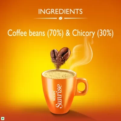 NESCAFE Sunrise Instant Coffee- Chicory Mix Pouch