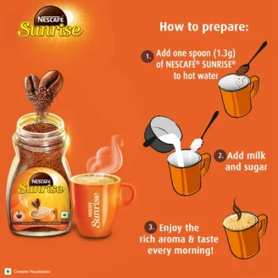 NESCAFE Sunrise Instant Coffee- Chicory Mix Pouch