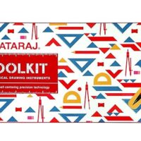 Nataraj ToolKit Geometry Box | Bold Markings for High Accuracy | Tough & Long-Lasting | Geometry Box for Students | Smooth & Rounded Edge | Child-Safe | Free Ball Pen | Set of 10 Instruments