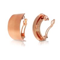 Sanas Metal Curved Hair Clip 1Pc Fashionable Handcrafted Brushed Finish Copper Hair Barrette Accessory Trendy Rustic Alloy Chic Hairpin for Women and Girls 1Pc (Copper)