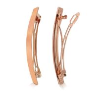 Sanas Metal Hair Clip 1Pc Handcrafted Brushed Finish Copper Ponytail Holder Barrette Hair Accessory Alloy Chic Hairpin for Women and Girls 1Pc (Copper)