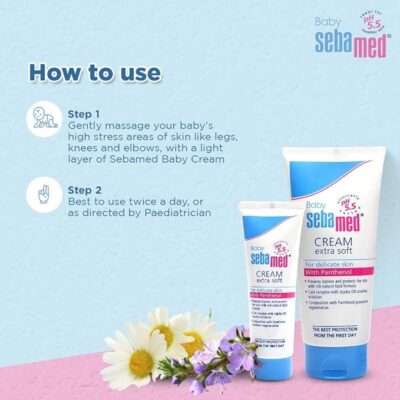 Sebamed Baby Cream Extra Soft 50m|Ph 5.5| Panthenol and Jojoba Oil|Clinically tested| ECARF Approved