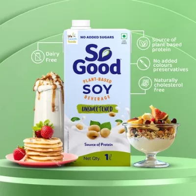 So Good Plant Based Soy Beverage Unsweetened Tetrapack