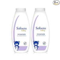 Softsens Baby Powder |Enriched with Patchouli, Clove leaf & Olive|Paraben free (200g X Pack of 2)