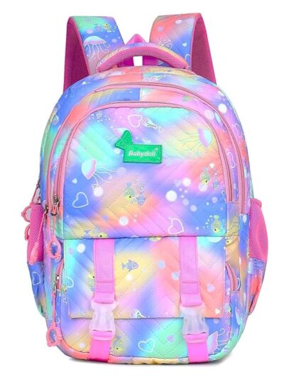 TRUE HUMAN School Bag for Girls, Lightweight Casual Backpacks for Women,Stylish and Trendy College Backpacks for Girls (RAINBOW SERIES)