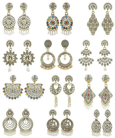 kreyam's Earrings Jhumka for Girls | Fashion Jewellery Women Artificial Gold Plated | Fancy latest Alloy Jhumki Chandbali Earring | Drops & Danglers