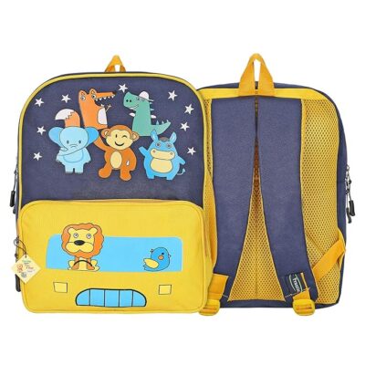 Frantic MultiPrint Cute Velvet Soft Plush School Backpack for Boys and Girls for School Everyday Use Ideal for Girls Boys & Toddlers, 2-5 Years